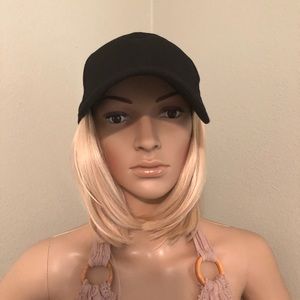 COPY - BASEBALL CAP WITH BLONDE HAIR ADJUSTABLE